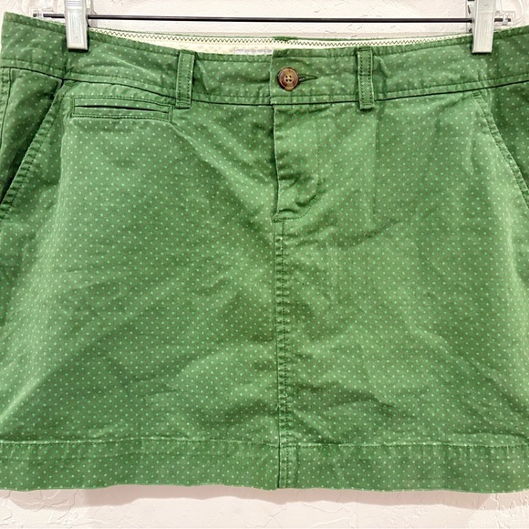 Old Navy Green with yellowish Polka Dot Skirt - Picture 1 of 5